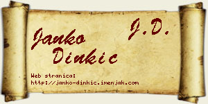 Janko Dinkić vizit kartica